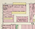 1891 Sanborn map showing "Engine Ho. No. 1" in the City Hall building
