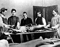 Dissection of a cadaver at the Birmingham Medical College