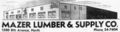 Mazer Lumber and Supply 1949 newspaper ad