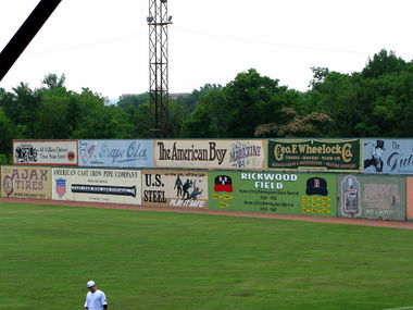Rickwood Field outfield signage in 2010. Photograph by Julia Frost