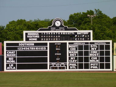 Rickwood Scoreboard at the 2012 Rickwood Classic